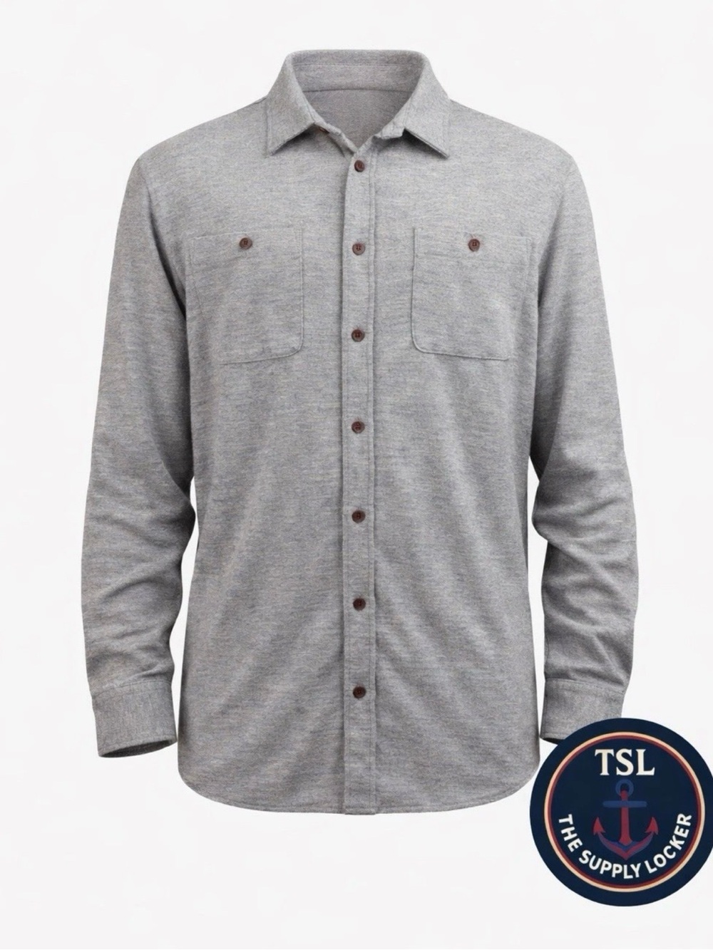 Jachs NY Shirt Men XXL Gray Button Up Long Sleeve Heavy Knit Flannel